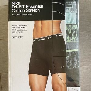 Nike Dri-FIT Cotton Stretch Boxer Brief - Black and Gray